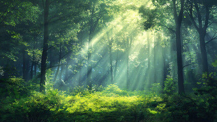 Obraz premium Beautiful forest landscape