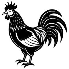 Rooster isolated vector file logo design	