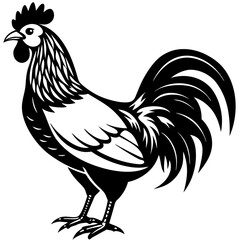 Rooster isolated vector file logo design	