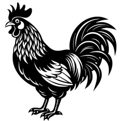 Rooster isolated vector file logo design	