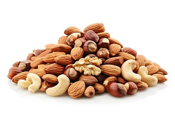 A Delicious Assortment of Nuts Piled High for Healthy Snacking