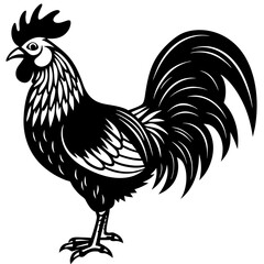 Rooster isolated vector file logo design	