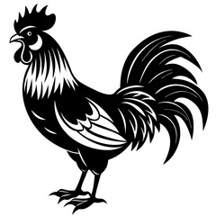 Rooster isolated vector file logo design	