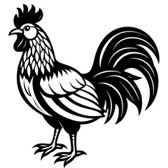 Rooster isolated vector file logo design	
