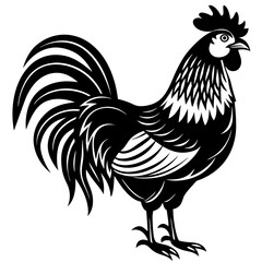Rooster isolated vector file logo design	