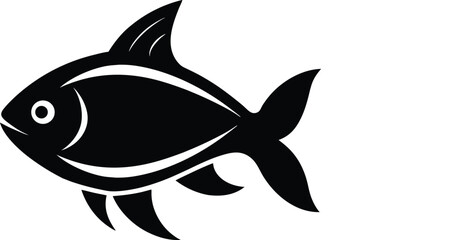 Fish icon symbol vector illustration on white background