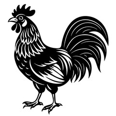 Rooster isolated vector file logo design	