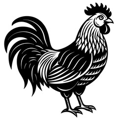 Rooster isolated vector file logo design	