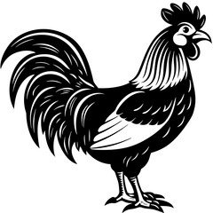Rooster isolated vector file logo design	