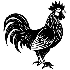 Rooster isolated vector file logo design	