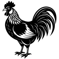 Rooster isolated vector file logo design	