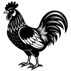 Rooster isolated vector file logo design	