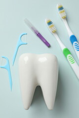 Concept of tooth treatment and dental care