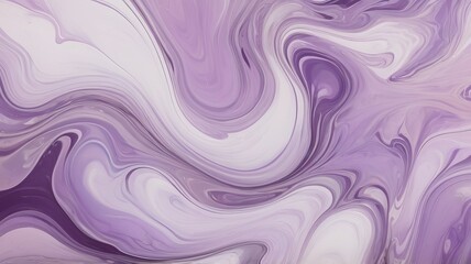 Obraz premium Abstract pastel purple marble swirl background, fluid art design with copy space