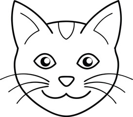 Enjoy hours of coloring with our catface line art designed for kids
