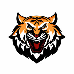 Fototapeta premium Tiger logo art form adobe illustrator 