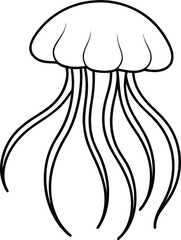 illustration of an Jellyfish on white background