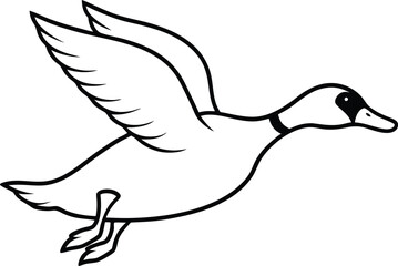 illustration of a goose flying 