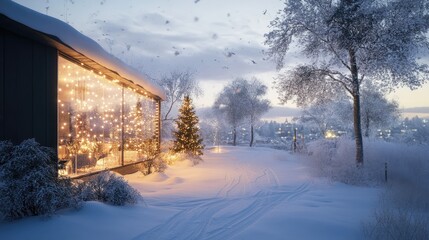 winter landscape in the mountains