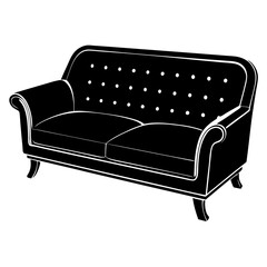 Sofa vector art illustration