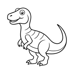 Dinosaur line art vector illustration