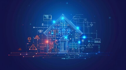 Naklejka premium Smart Home Technology Concept