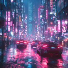 Obraz premium city at night
