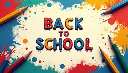 Eye-catching school-themed media post that captures the excitement of the back-to-school season.