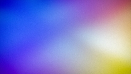 Bright gradient blending blue, purple, and yellow tones with a subtle grainy texture, creating a vibrant and uplifting background perfect for 4K wallpapers, banners, and colorful designs