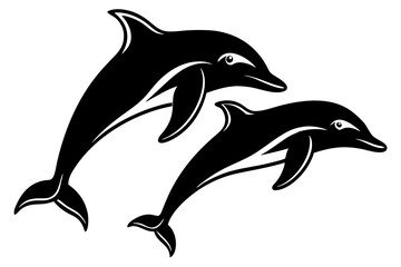 Dolphin silhouette vector design on a white background