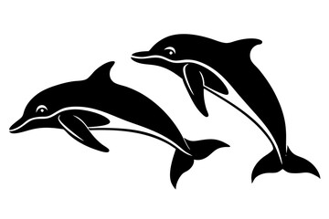 Dolphin silhouette vector design on a white background