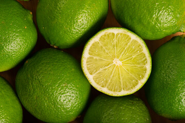 Lime fruit, green citrus