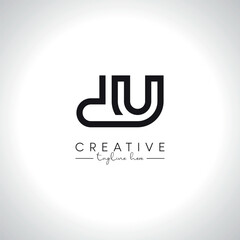 Fototapeta premium DU, UD, D, U Alphabet Letters Monogram Logo Design. Initial Vector Symbol.