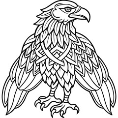 Fototapeta premium eagle cartoon isolated on white