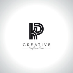 Fototapeta premium KP, PK, K, P Alphabet Letters Monogram Logo Design. Initial Vector Symbol.
