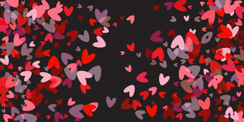 Red hearts on a white background greeting card for Valentine's day. Vector illustration Flyers, invitation, posters, brochure, banners, voucher design template