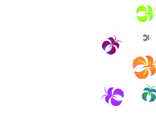 Vector isolated decoration element from scattered silhouettes. Vector illustration.