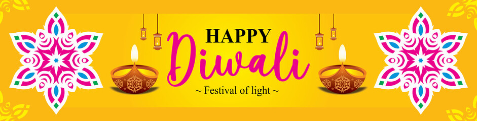 Beautiful Happy Diwali Post & Background