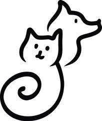 dog and cat logo design