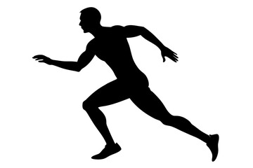 Running man vector design on a white background