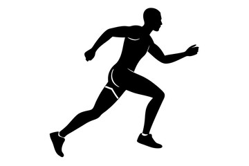 Running man vector design on a white background