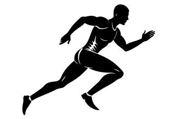 Running man vector design on a white background