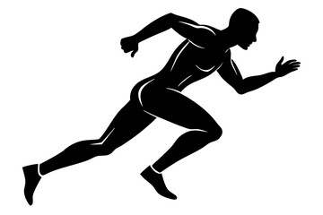 Running man vector design on a white background