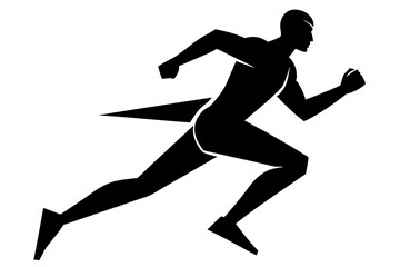 Running man vector design on a white background