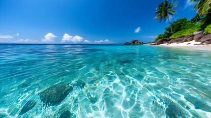 Fototapeta premium Beautiful Blue Sea Background