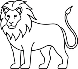lion cartoon isolated on white