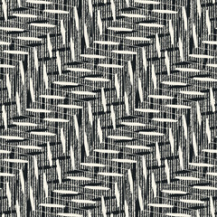 Monochrome Grain Dashed Zigzag Pattern