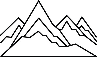 Color the Hill Rock Mountain with tall peaks and green trees make your mountain scene come to life and full of adventure