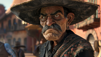 Mexican cowboy character.