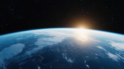 Obraz premium A global initiative to protect Earth from cosmic threats using advanced space technology, Earth defense, space exploration, technological cooperation